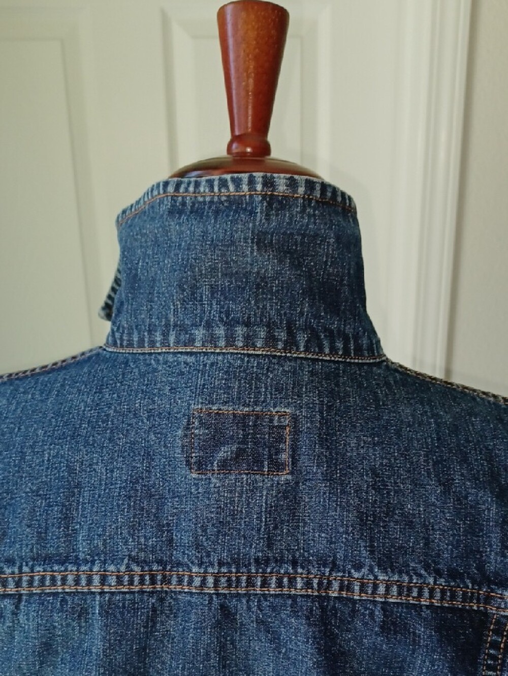 Calvin Klein Jeans Dark Blue Denim Jacket Large - Picture 6 of 8